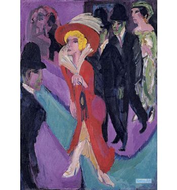 Street With Red Streetwalker, 1914 1925