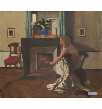 Interior With A Woman In A Nightgown, 1899