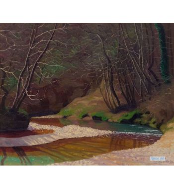 Creek Rust And White Pebbles, 1921