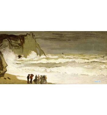 Rough Sea At Etretat 1868-1869
