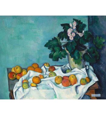 Still Life With Apples And A Pot Of Primroses