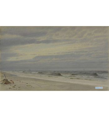 Beach Scene With Barrel And Anchor, 1870