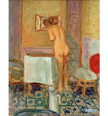 Nude With Red Cloth, With The Toilet