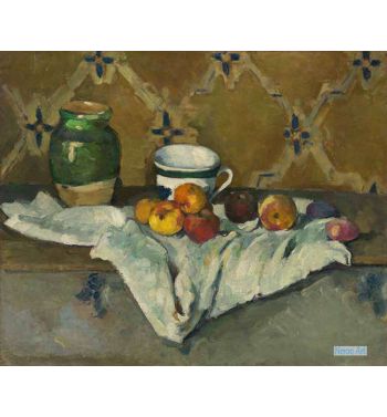 Still Life With Jar Cup And Apples