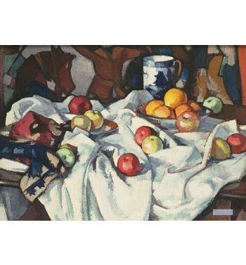 Still Life Of Oranges And Apples