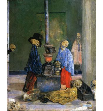 Skeletons Trying To Warm Themselves 1889
