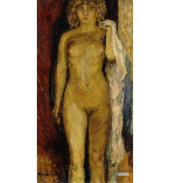 Nude, Illuminated By A Lamp