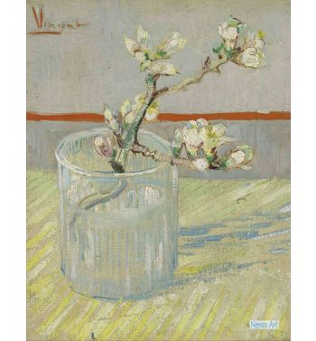 Blossoming Almond Branch In A Glass