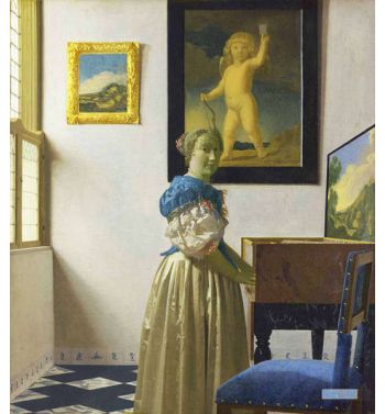 Lady Standing At A Virginal