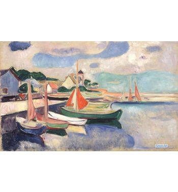 Sailboats In The Harbor, 1905