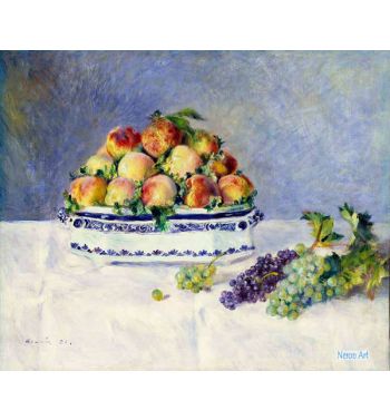 Still Life With Peaches And Grapes