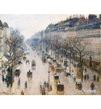 The Boulevard Montmartre On A Winter Morning