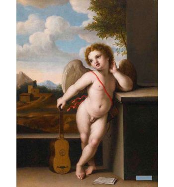 Angel Holding A Guitar