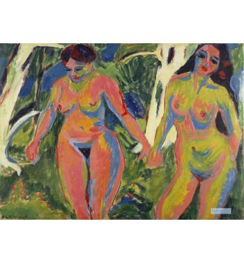 Two Nude Women In A Wood, 1909