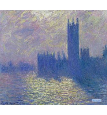 Houses Of Parliament Stormy Sky 1903