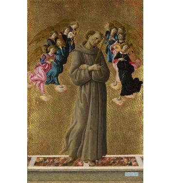 Saint Francis Of Assisi With Angels