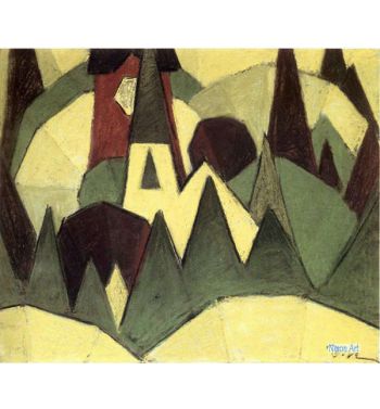 Nature Symbolized #3 Steeple And Trees, 1911