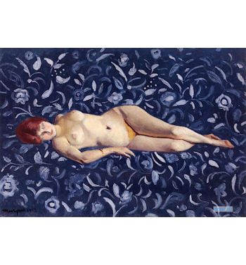 Nude On A Blue Background, 1913