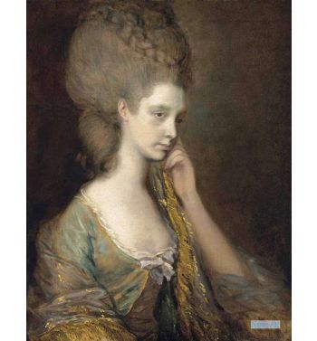 Lady Anne Thistlethwaite Countess Of Chesterfield In A Blue Dress