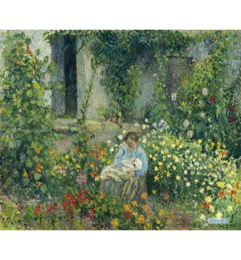Julie And Ludovic-Rodolphe Pissarro Among The Flowers