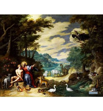 Creation Of Adam In The Paradise