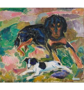 Large And Small Dog, 1912