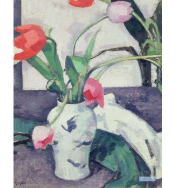 Still Life Tulips In A Chinese Vase, 1924