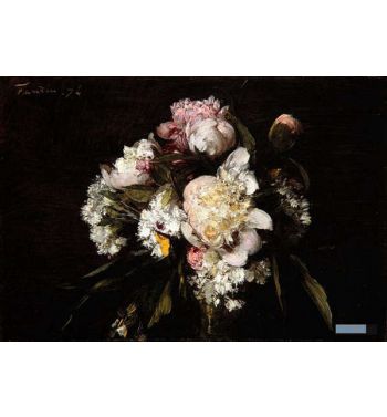 Peonies, White Carnations And Roses, 1874