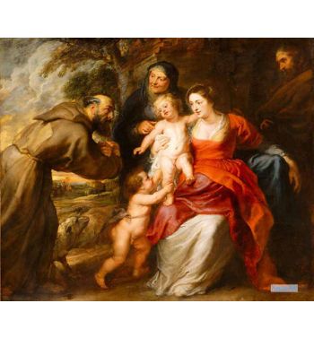 Holy Family With Saints Francis And Anne And The Infant Saint John The Baptist