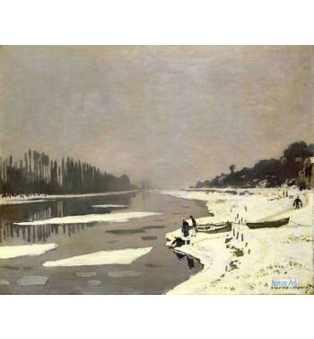 Ice Floes On The Seine At Bougival 1867-1868