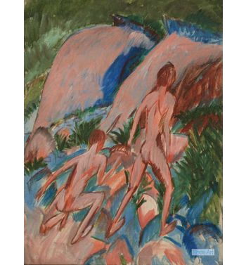 Two Nude Figures In A Landscape, 1913