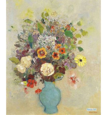 Flowers In A Blue Vase