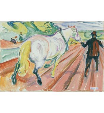 Horse And Man In The Field, 1920