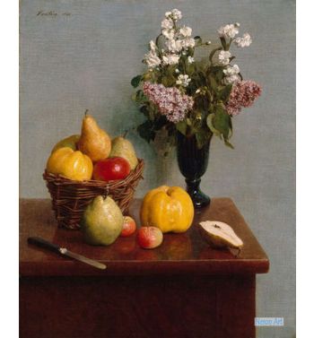 Still Life With Flowers And Fruit, 1866