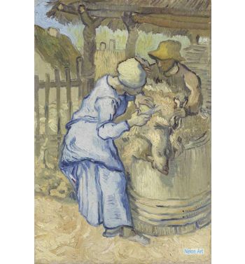 The Sheep Shearers After Millet