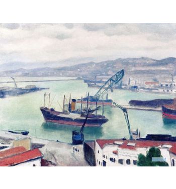 Freighter In Port, 1941 1942