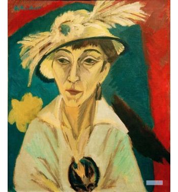 Portrait Erna Schilling, Sick Woman, Lady With Hat