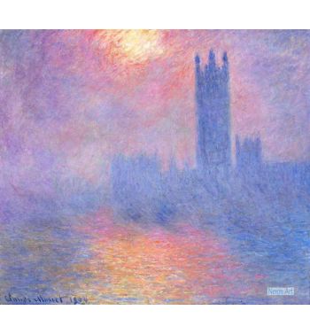Houses Of Parliament Effect Of Sunlight In The Fog 1900-1901