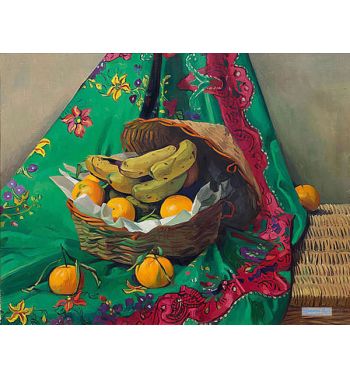Basket Of Tangerines And Bananas 1923