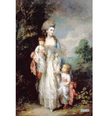 Mrs Elizabeth Moody With Her Sons Samuel And Thomas