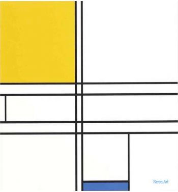 Composition In Blue And Yellow
