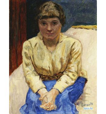 Girl Sitting, With Hands Crossed
