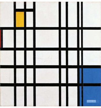 Composition With Blue, Red And Yellow