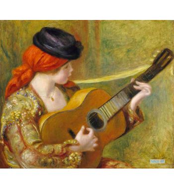 Young Spanish Woman With A Guitar
