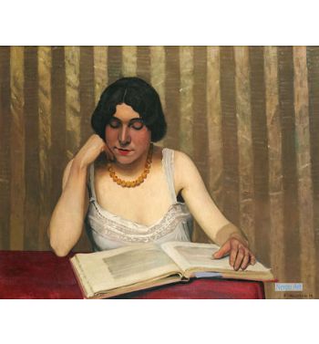 Reader With A Yellow Necklace, 1912