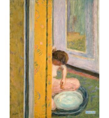 Naked With Yellow Curtain