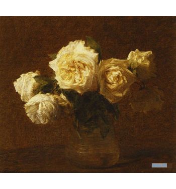 Six Yellow Roses In A Vase, 1903