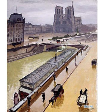 Rainy Day Notre Dame, Paris 1910