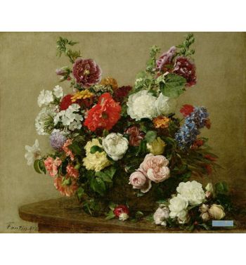 French Roses And Peonies, 1881