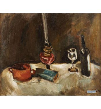 Still Life With A Lamp, Circa 1916